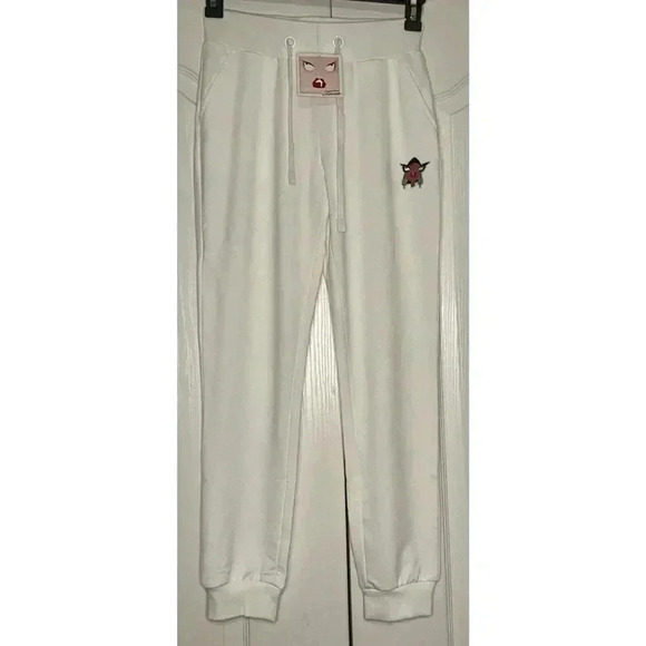 Badgley Mischka French Terry‎ Jogger Pants with Pockets White Women's Size XS - Picture 1 of 9